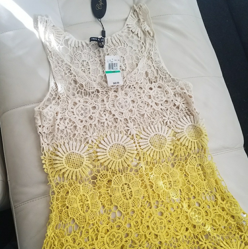 Best beach swimsuit cover up... crochet style. Used once. No longer with tags.